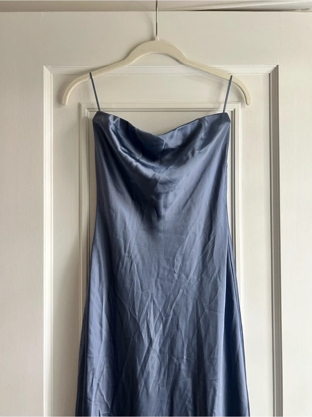 NWT REFORMATION OREN SILK DRESS, CORNFLOWER XS - Picture 10 of 10